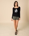 Shop Avengers Doodle Logo Scoop Neck Full Sleeve T-Shirt (AVL)-Design
