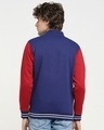 Shop Men's Blue & Red Avengers Hero Badge Color Block Zipper Sweatshirt-Design