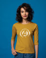 Shop Avengers Inked Round Neck 3/4th Sleeve T-Shirt (AVL)-Front