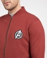 Shop Avengers Logo Badge Zipper Bomber Jacket