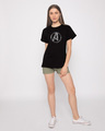 Shop Avengers Logo Distressed Boyfriend T-Shirt (AVL)-Full