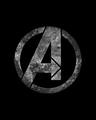 Shop Avengers Logo Distressed Half Sleeve T-Shirt (AVL)