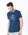 Shop Avengers Logo Distressed Half Sleeve T-Shirt (AVL)-Design
