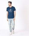 Shop Avengers Logo Distressed Half Sleeve T-Shirt (AVL)
