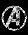 Shop Avengers Logo Pattern Half Sleeves T-Shirt (AVL)