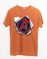 Shop Avengers Paper Half Sleeve T-Shirt (AVL)-Front