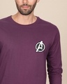 Shop Avengers Printed Badge Full Sleeve T-Shirt (AVL)-Front