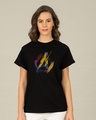 Shop Avengers Splash Boyfriend T-Shirt (AVL)-Front