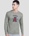 Shop Avengers Varsity Full Sleeve T-Shirt Meteor Grey (AVL)