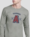 Shop Avengers Varsity Full Sleeve T-Shirt Meteor Grey (AVL)
