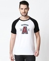 Shop Avengers Varsity Half Sleeve Raglan T-Shirt White-Black (AVL)-Full