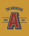Shop Avengers Varsity Half Sleeve T-Shirt Mustard Yellow (AVL)-Full