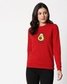 Shop Avo Cardio Fleece Sweatshirt Bold Red-Front