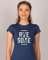 Shop Awesome Negative Half Sleeve T-Shirt-Front