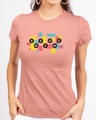 Shop Awesometric Half Sleeve Printed T-Shirt Misty Pink-Front