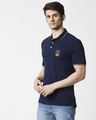 Shop B12 Baleine Blue Half Sleeve Tipping polo T-Shirt-Design