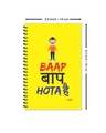 Shop Baap Baap Hota Hai Designer Notebook (Soft Cover, A5 Size, 160 Pages, Ruled Pages)-Design