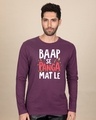 Shop Baap Se Panga Mat Le Full Sleeve T-Shirt-Front