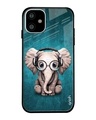 Shop Baby Elephant Printed Premium Glass Cover for iPhone 11 (Shock Proof, Lightweight)-Front