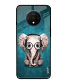 Shop Baby Elephant Printed Premium Glass Cover for OnePlus 7T (Shock Proof, Lightweight)-Front