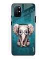 Shop Baby Elephant Printed Premium Glass Cover for OnePlus 8T (Shock Proof, Lightweight)-Front