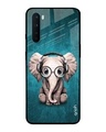Shop Baby Elephant Printed Premium Glass Cover for OnePlus Nord (Shock Proof, Lightweight)-Front