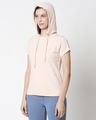 Shop Baby Pink-White Half Sleeve Hoodie T-Shirt-Design