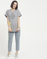 Shop Women's Grey Back To Bed Typography Boyfriend T-shirt-Full