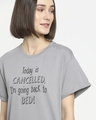 Shop Women's Grey Back To Bed Typography Boyfriend T-shirt