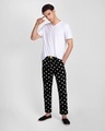 Shop Men's Black All Over Printed Pyjamas-Full