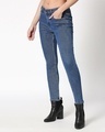 Shop Backpack Blue Mid Rise Stretchable Women's Jeans-Design