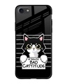 Shop Bad Cat Attitude Premium Glass Case for Apple iPhone SE 2020 (Shock Proof, Scratch Resistant)-Front