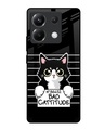 Shop Bad Cat Attitude Premium Glass Case for Poco X6 5G(Shock Proof, Scratch Resistant)-Front