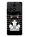 Shop Bad Cat Attitude Premium Glass Case for Poco X6 Pro 5G(Shock Proof, Scratch Resistant)-Front