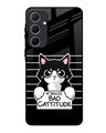 Shop Bad Cat Attitude Premium Glass Case for Samsung Galaxy A35 5G(Shock Proof, Scratch Resistant)-Front