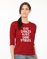 Shop Bad Choices Round Neck 3/4th Sleeve T-Shirt-Front