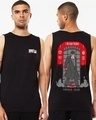Shop Men's Black Bad Man graphic Printed Vest-Front