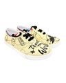 Shop Women's Beige Hand Painted Travel the World Sneakers-Design