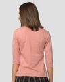 Shop Bakwaas Bandh Kar Round Neck 3/4 Sleeve T-Shirt Misty Pink-Design