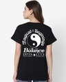 Shop Women's Black Balance Is The Key Graphic Printed Boyfriend T-shirt-Design