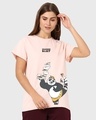 Shop Women's Pink Balanced Diet Graphic Printed Boyfriend T-shirt-Front