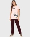 Shop Women's Pink Balanced Diet Graphic Printed Boyfriend T-shirt-Design
