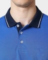 Shop Baleine Blue Half Sleeve Tipping polo