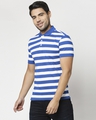 Shop Baleine Blue & White Half Sleeve Stripes Polo-Design