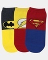 Shop Pack of 3 Men's Justice League Cotton Low Cut Socks-Front