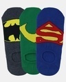 Shop Pack of 3 Men's Justice League Cotton Sneaker Socks-Front