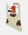 Shop Pack of 3 We Bare Bears High ankle Socks Combo For Women-Full