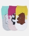 Shop Pack of 3 Women's We Bare Bears Low Cut Socks-Front