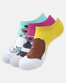 Shop We Bare Bears Low Cut Socks Combo For Women (Pack Of 3)-Design