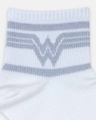 Shop Pack of 2 Justice League Wonder Woman White & Silver Ankle Socks